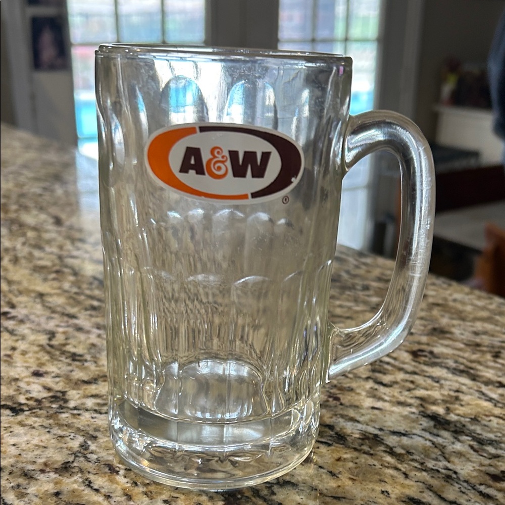 vintage A&W Root Beer glass mug